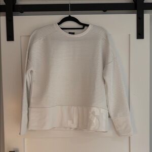 White Striped Sweatshirt